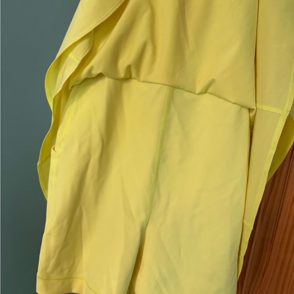 lululemon athletica Court Crush Neon Yellow Racerback Tennis Dress - Picture 3 of 5